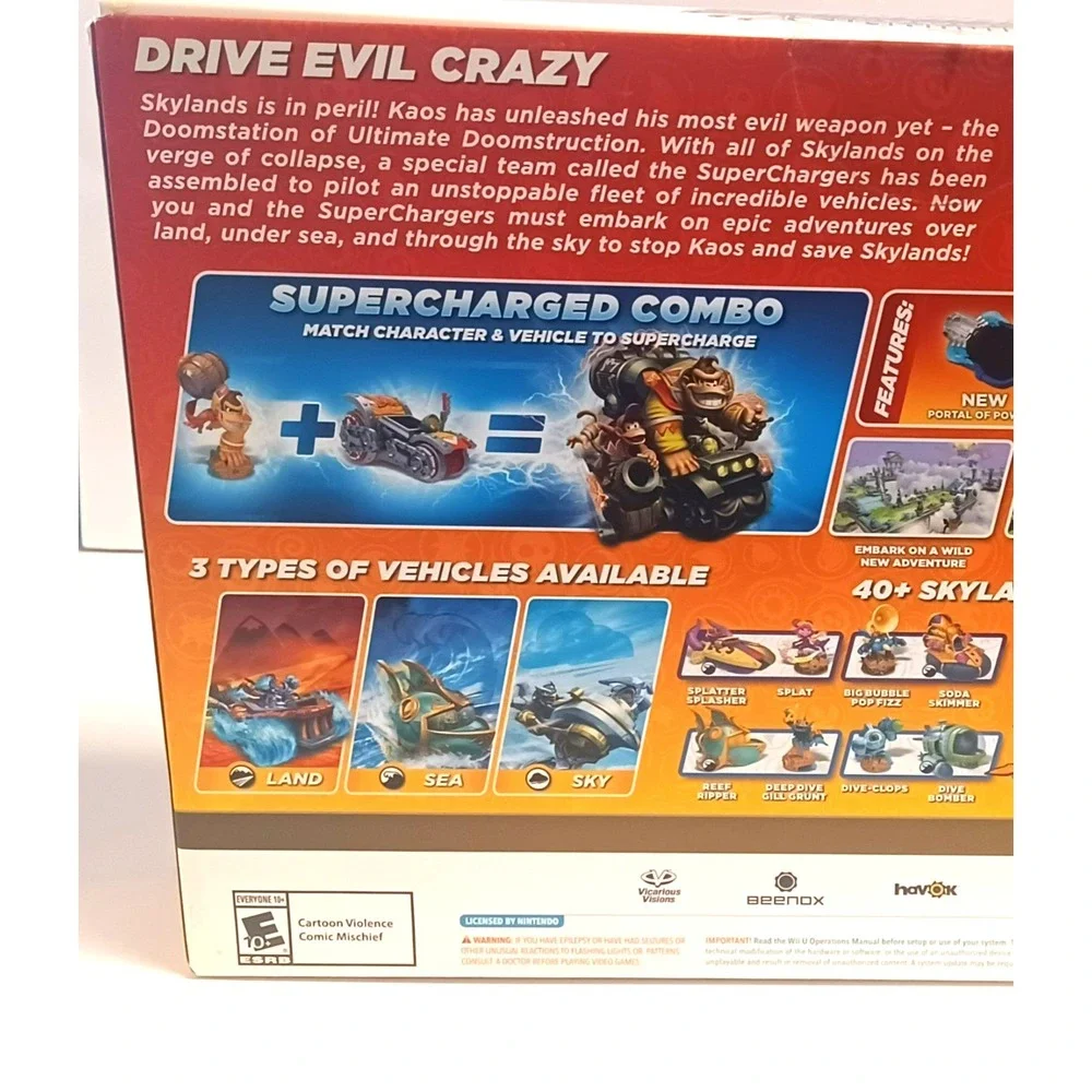 Skylanders SuperChargers Starter Pack Wii U New Sealed Donkey Kong Amiibo 2015